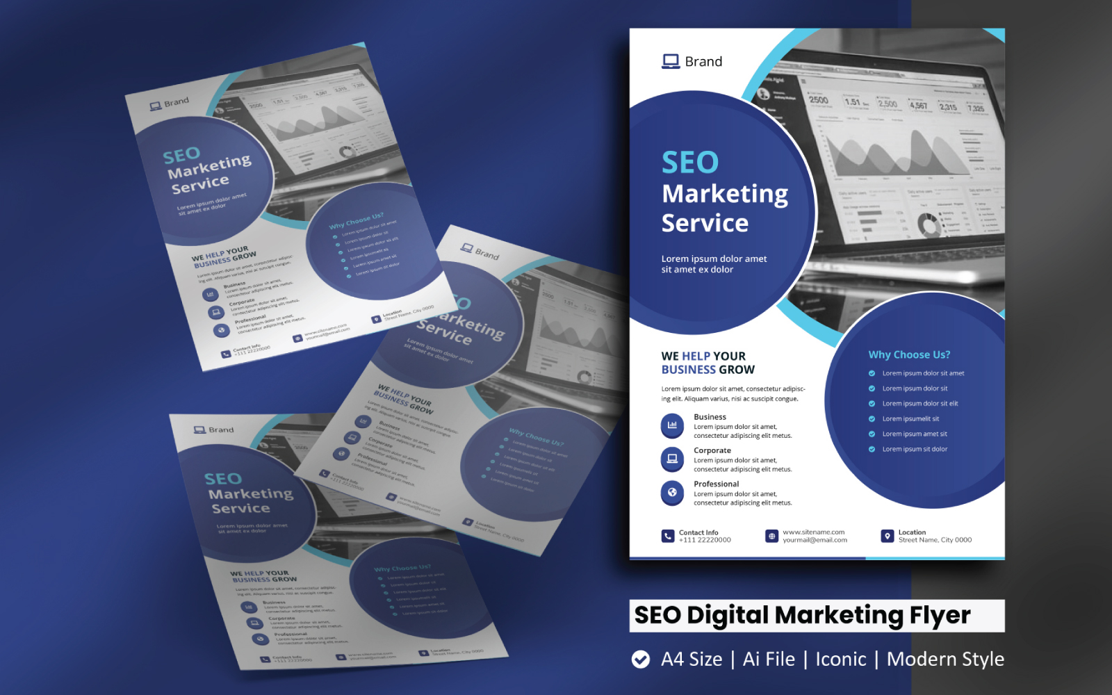 SEO Digital Marketing Flyer Corporate Identity Template