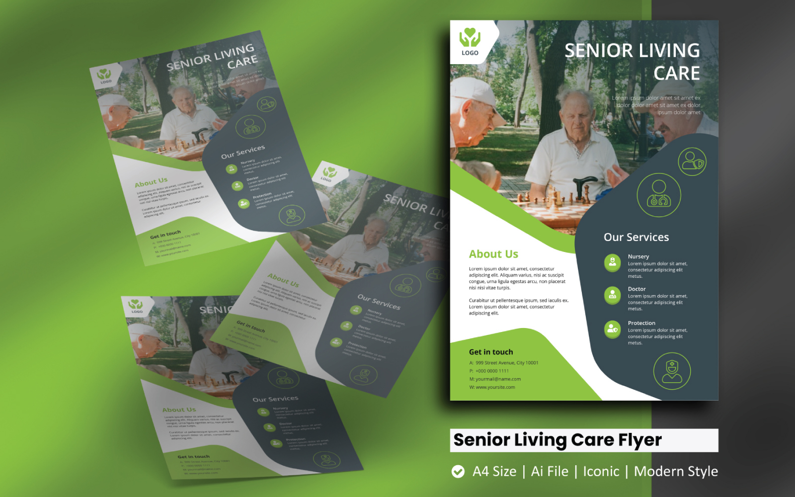 Senior Living Care Vol2 Flyer Corporate Identity Template