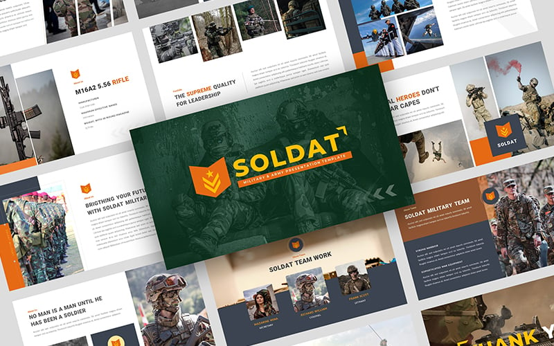 SOLDAT - Military and Army Presentation PowerPoint Template