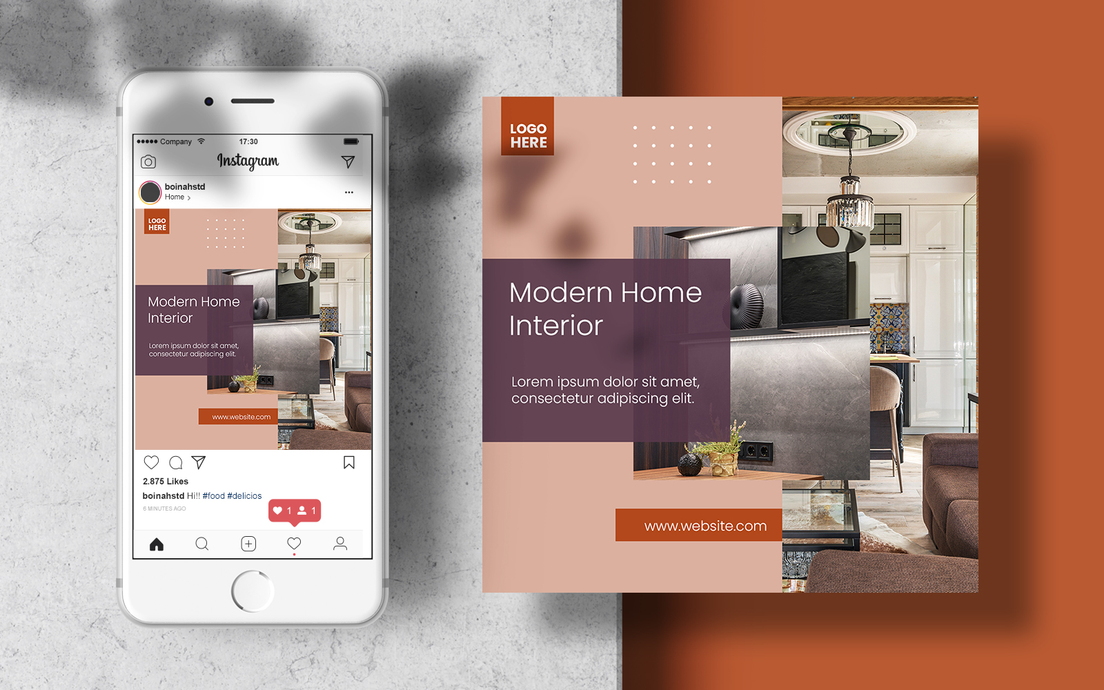 Instagram Post For Home Interior Design Social Media