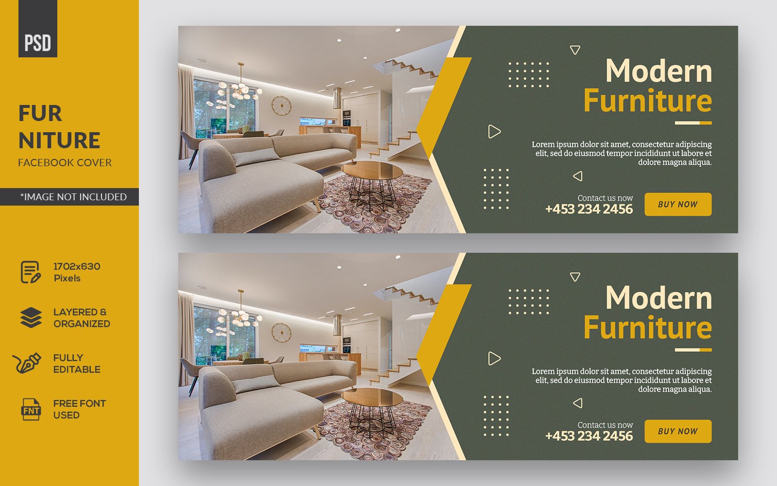 Creative Furniture Design Banner Facebook Timeline Cover Social Media