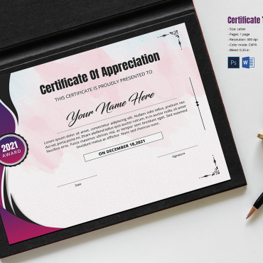 Award Appreciation Certificate Templates 192630