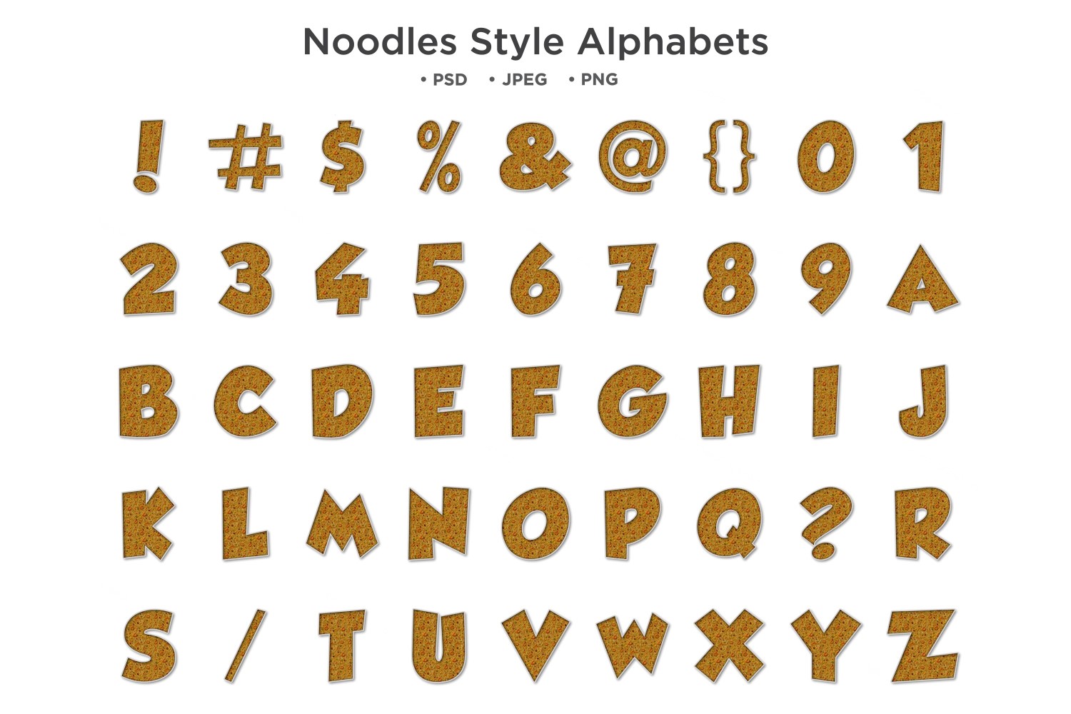 Noodles Style Alphabet, Abc Typography