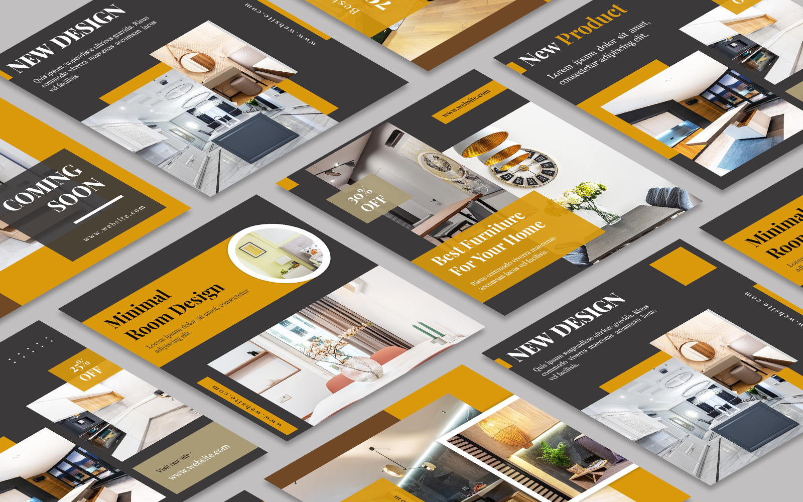 Furniture Instagram Post Banner Set Template Social Media