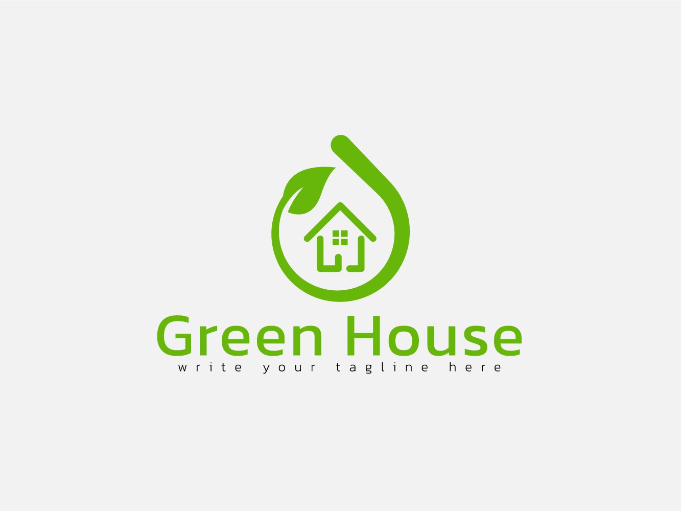 Green House Real Estate Logo Design