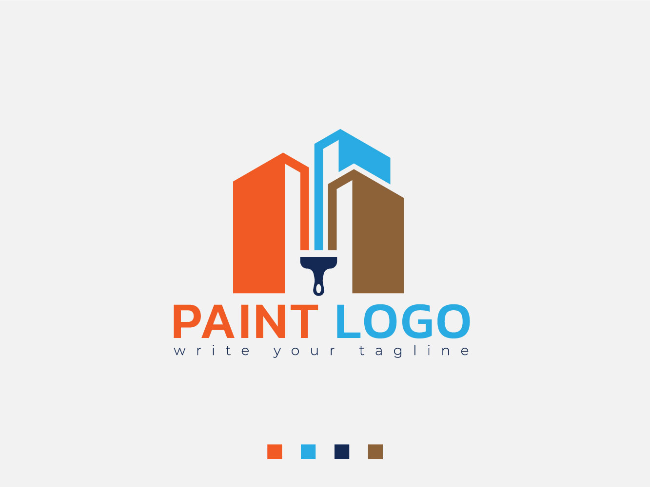 Logo Design, Concept For House Painting, Home Decoration, Painting Service