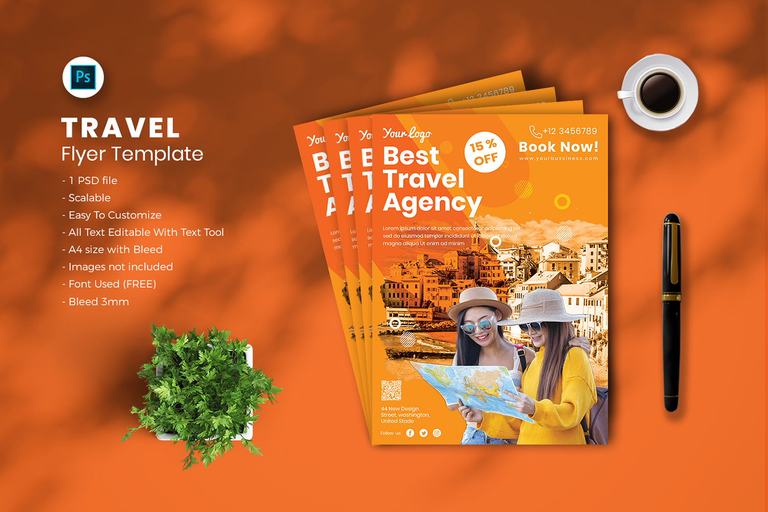 Travel flyer Template vol-04
