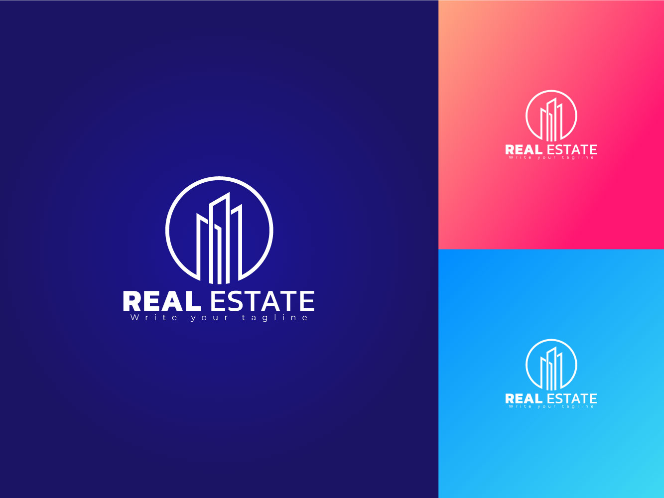 Minimal Modern Real Estate Logo Design