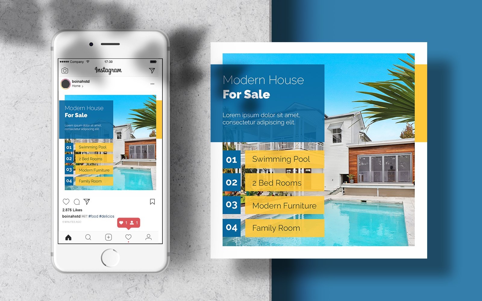 Real Estate Instagram Post Banner Template Social Media