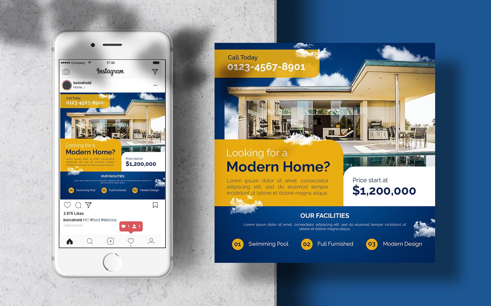 Home Sale Instagram Post Banner Template Social Media