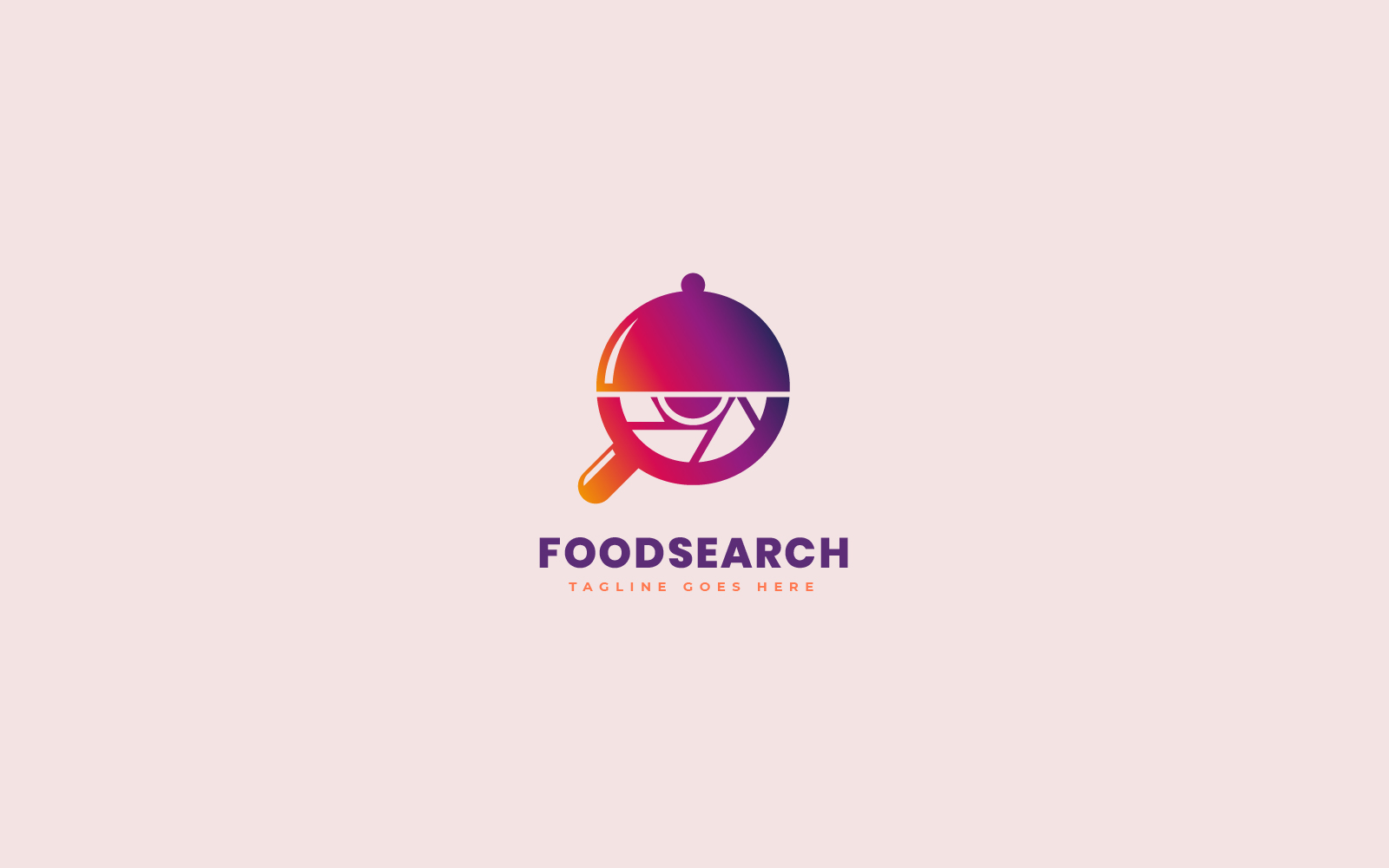 Food Search App Logo Template in Gradient