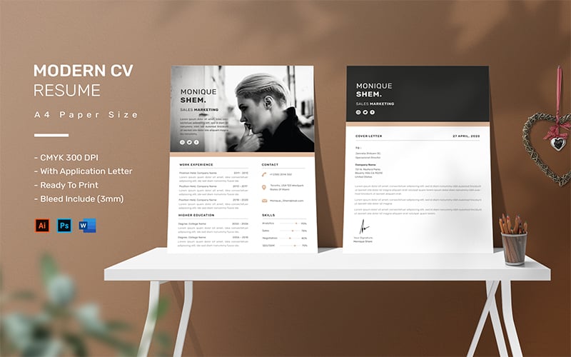 Monique Shem - CV Resume Template