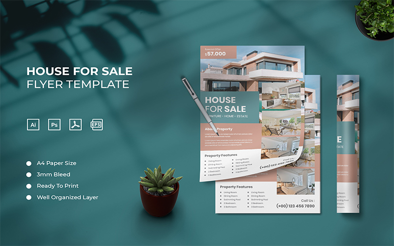 House For Sale - Flyer Template