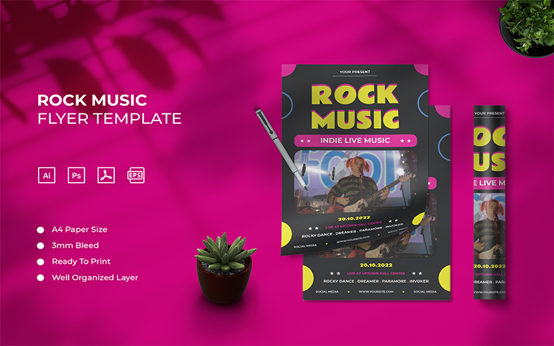 Rock Music - Flyer Template