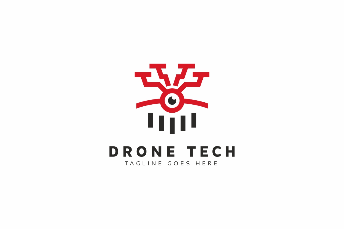 Drone Tech Vision Logo Template