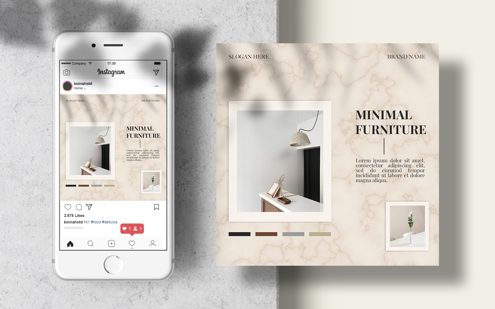 Furniture Banner Instagram Post Template Social Media