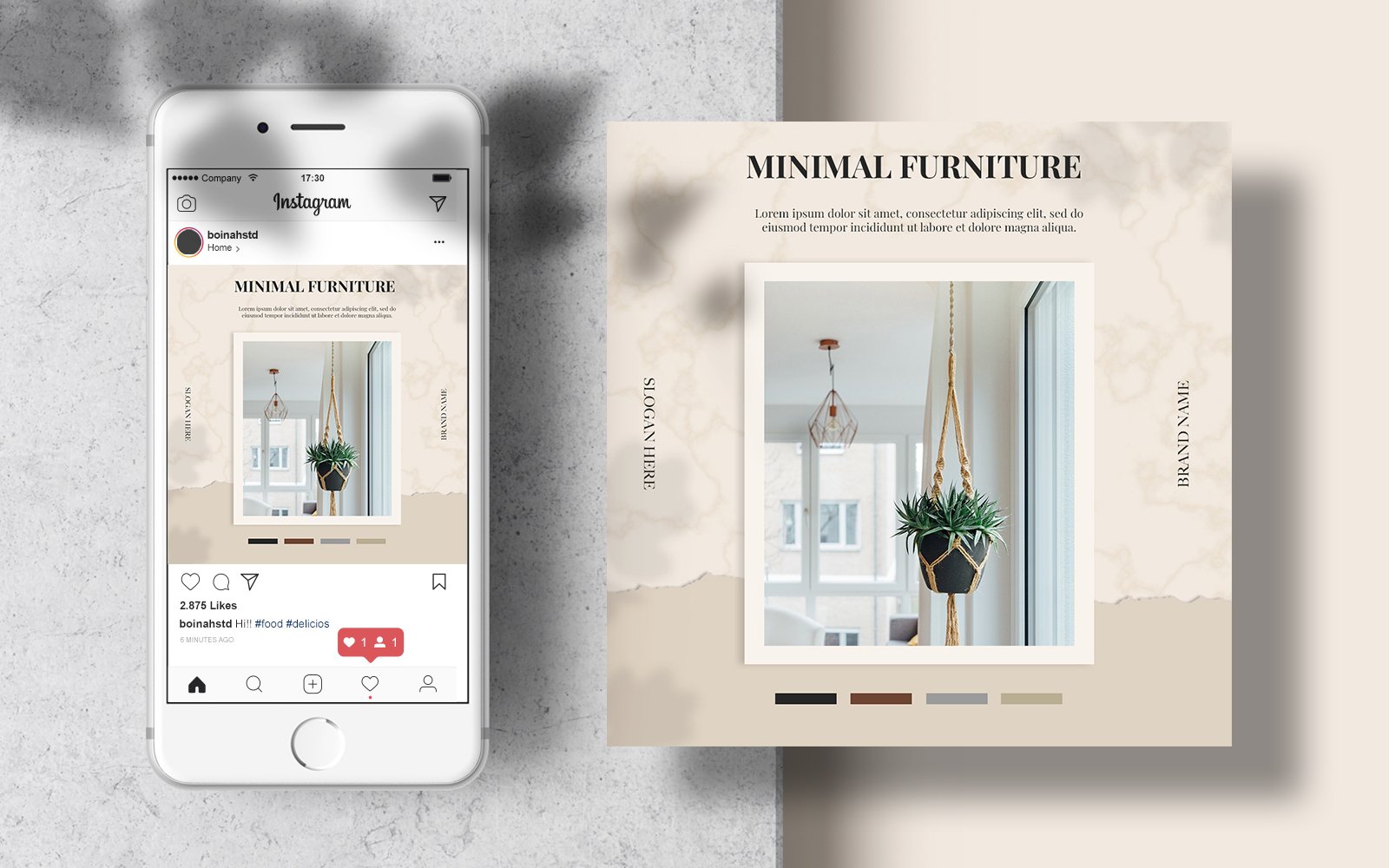 Furniture Instagram Feed Banner Template Social Media