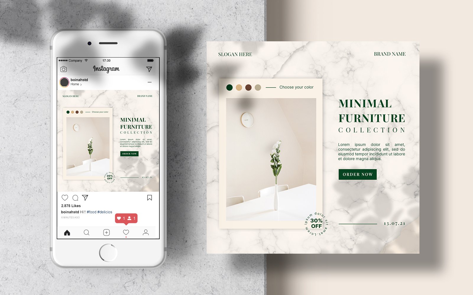 Instagram Post Furniture Template Social Media