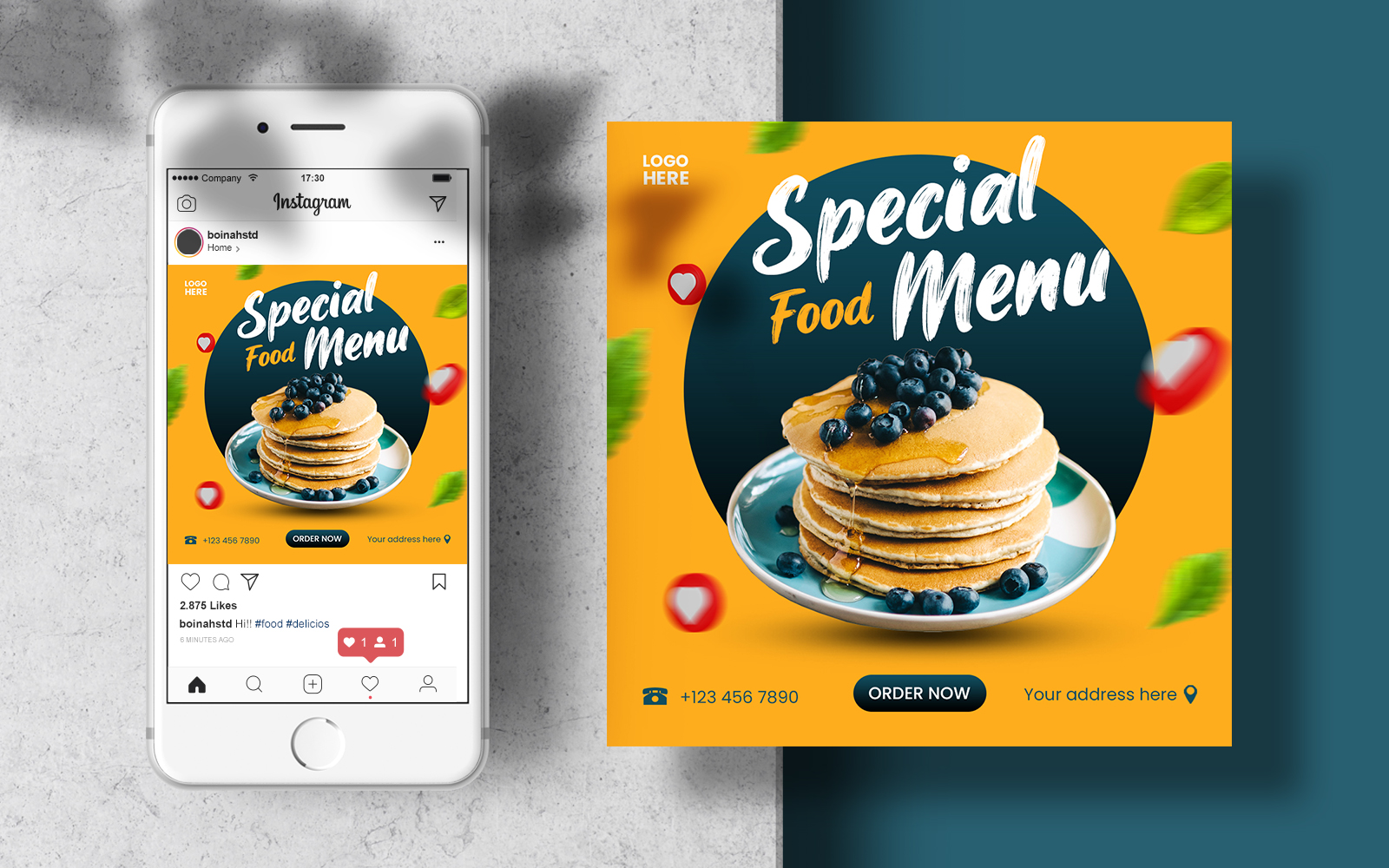 Special Food Menu Instagram Post Banner Template Social Media