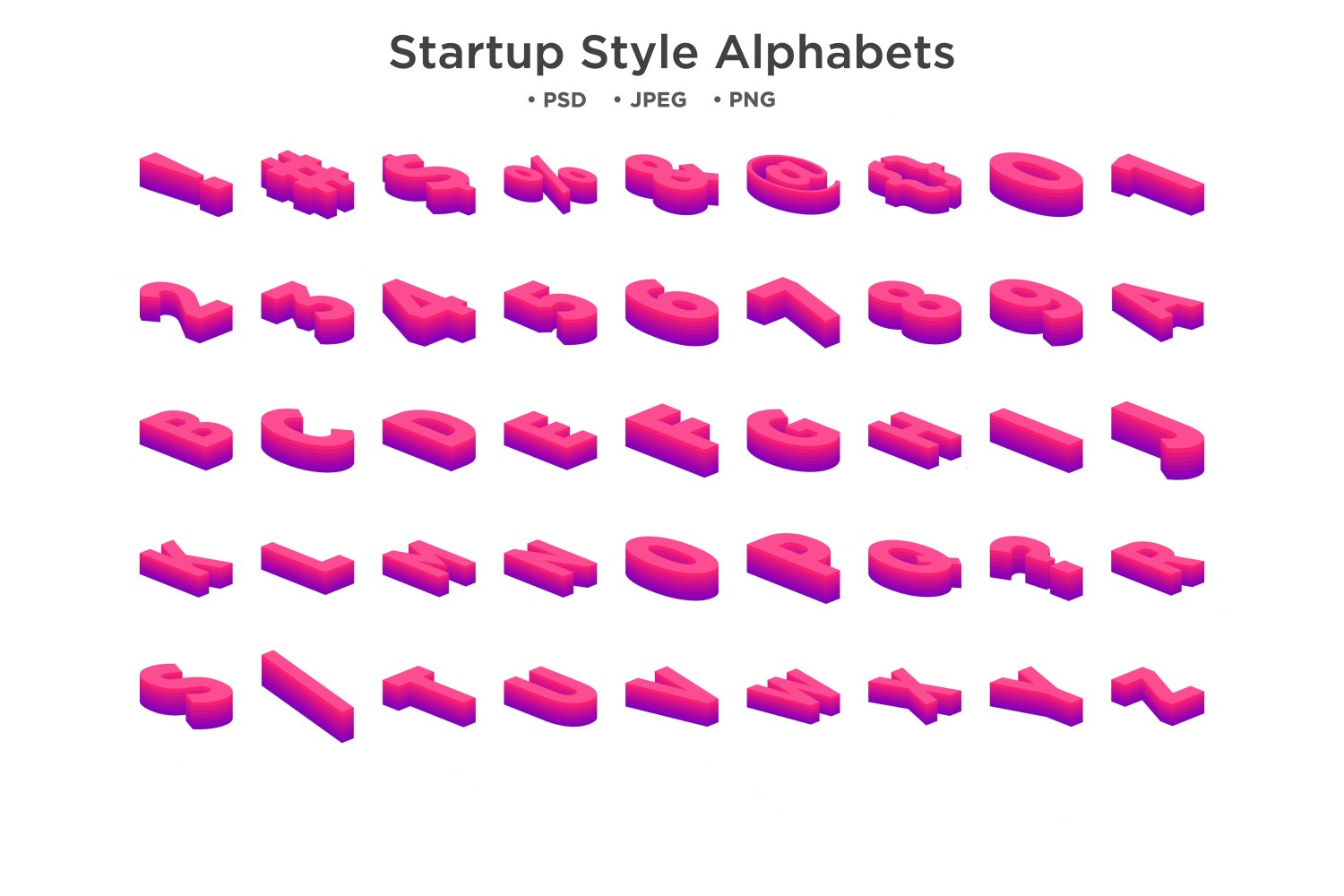 Startup Style Alphabet, Abc Typography