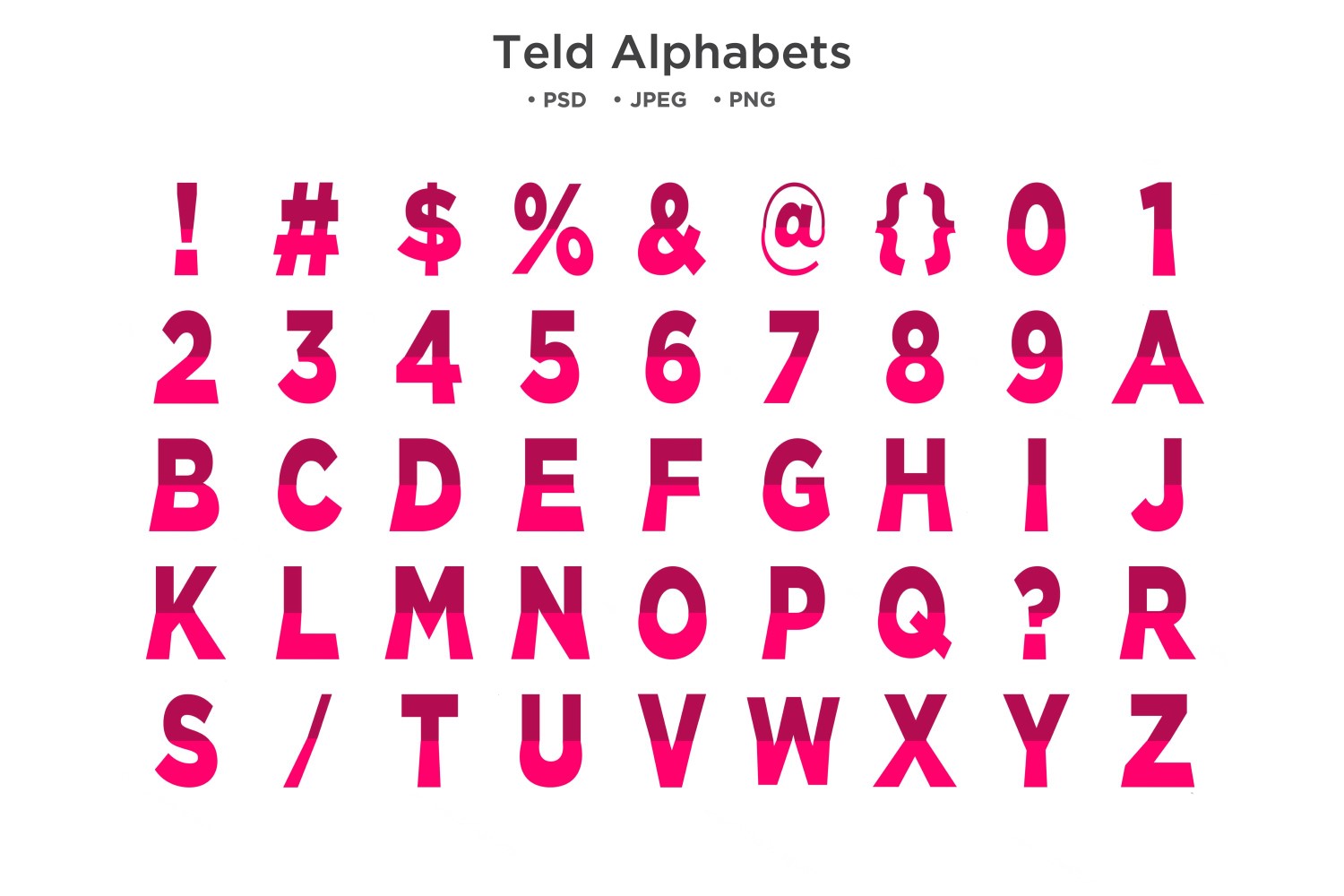 Teld Style Alphabet, Abc Typography
