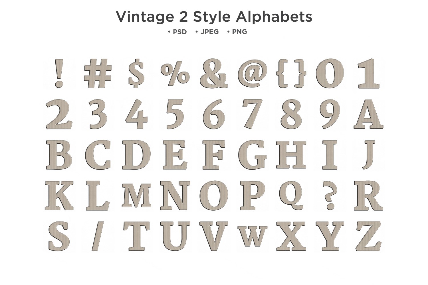 Vintage 2 Style Alphabet, Abc Typography