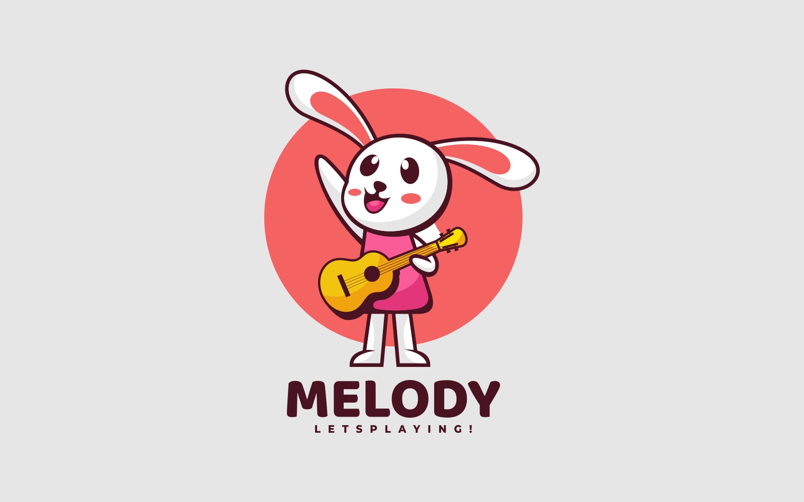 Beautiful Bunny Cartoon Logo
