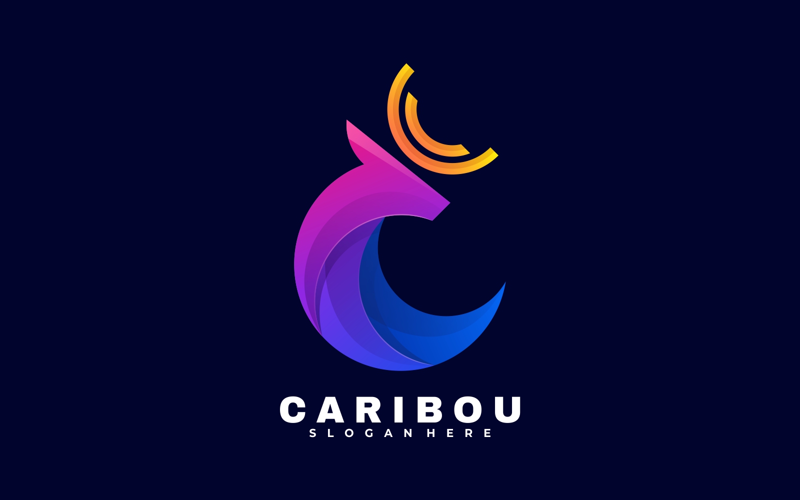 Caribou Gradient Logo Template