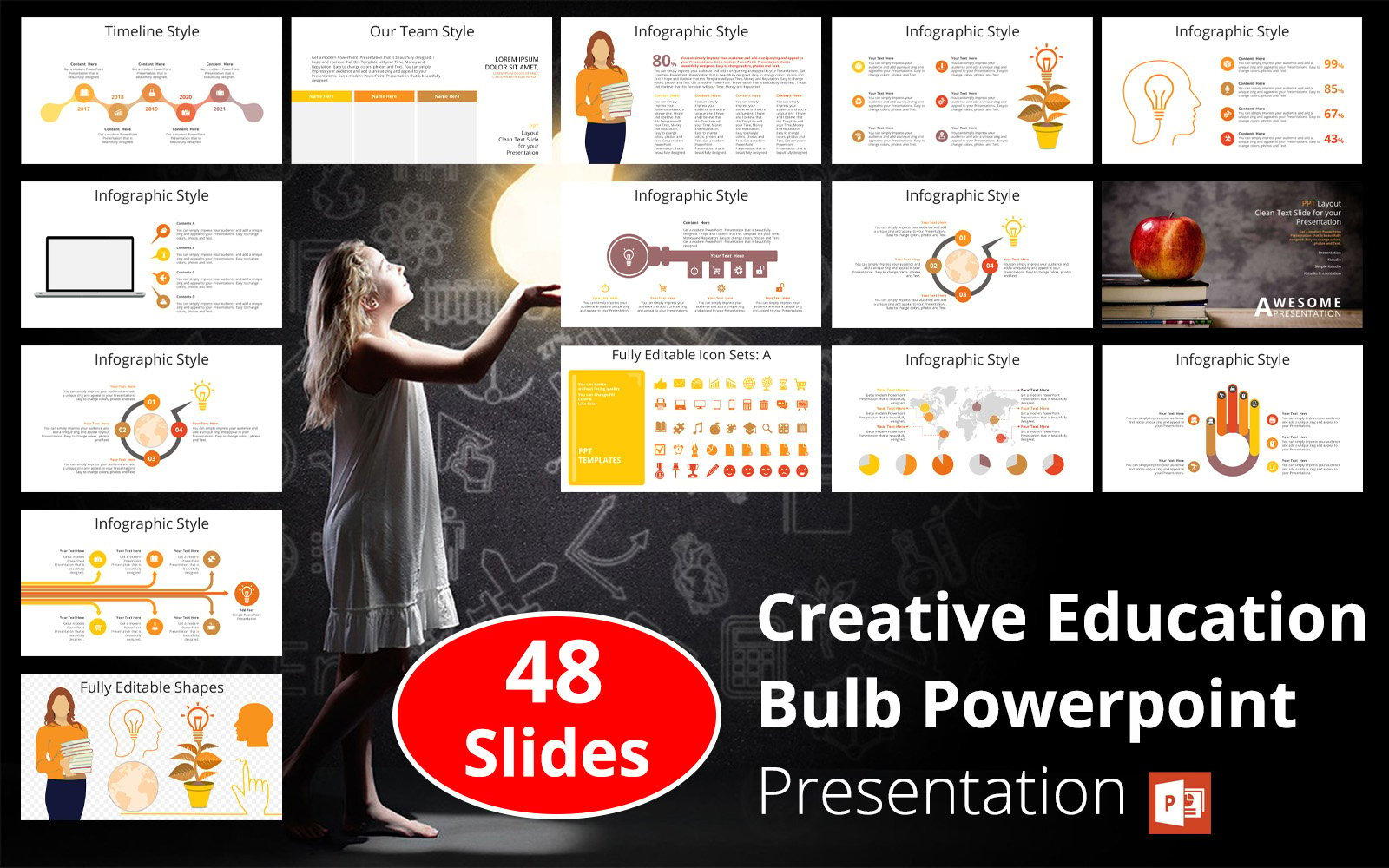 2021 Creative Education Bulb Powerpoint Presentation