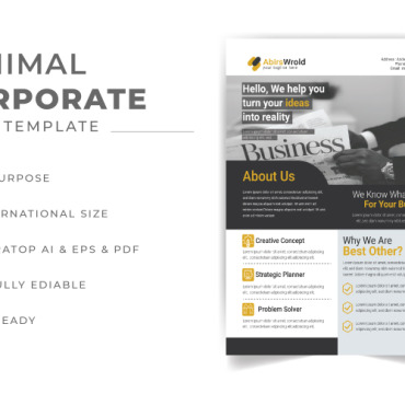 Flyergraphicdesignflyersbrandingdesignbrochureflyer Templatetemplateminimal Corporate Identity 193312