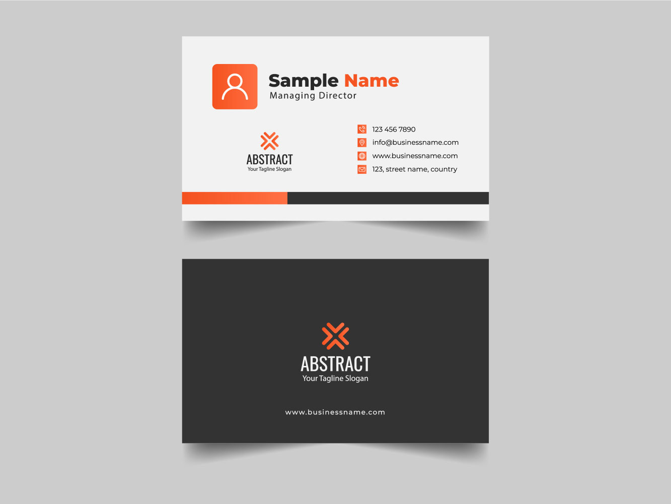 Clean Business Card Template Design.