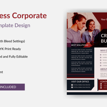 Flyerbusiness Flyeradvertisementadvertisingagencybestcleancompanyleafletmagazinemarketingmodernmultipurposeaiepspdf Corporate Identity 193317