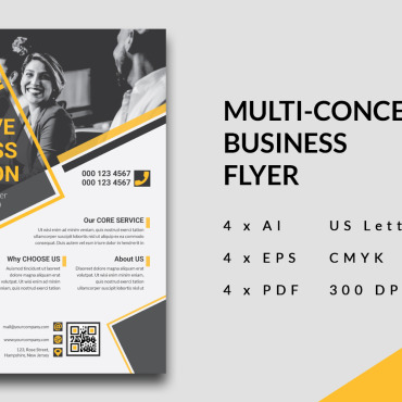 Conceptcreativebusinessflyercorporateidentitytemplatemultipurposeuniquecompanyagencypostermarketingadvertisementdesignhandoutleafleta4ideasupport  Corporate Identity 193511