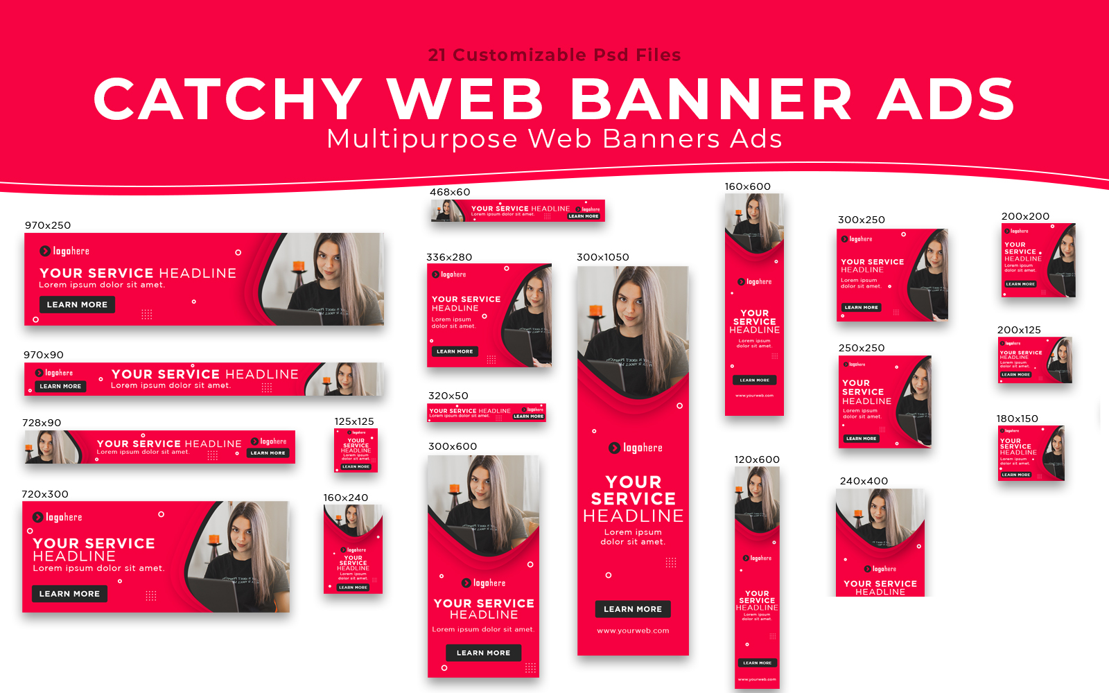 Eye Catchy Multipurpose Web Banner Ads Social Media