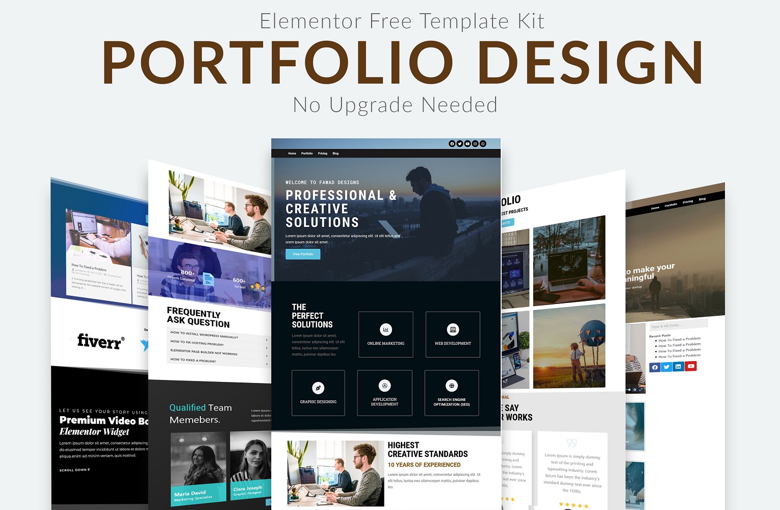 VeeFolio - Agency Portfolio Elementor Template Kit