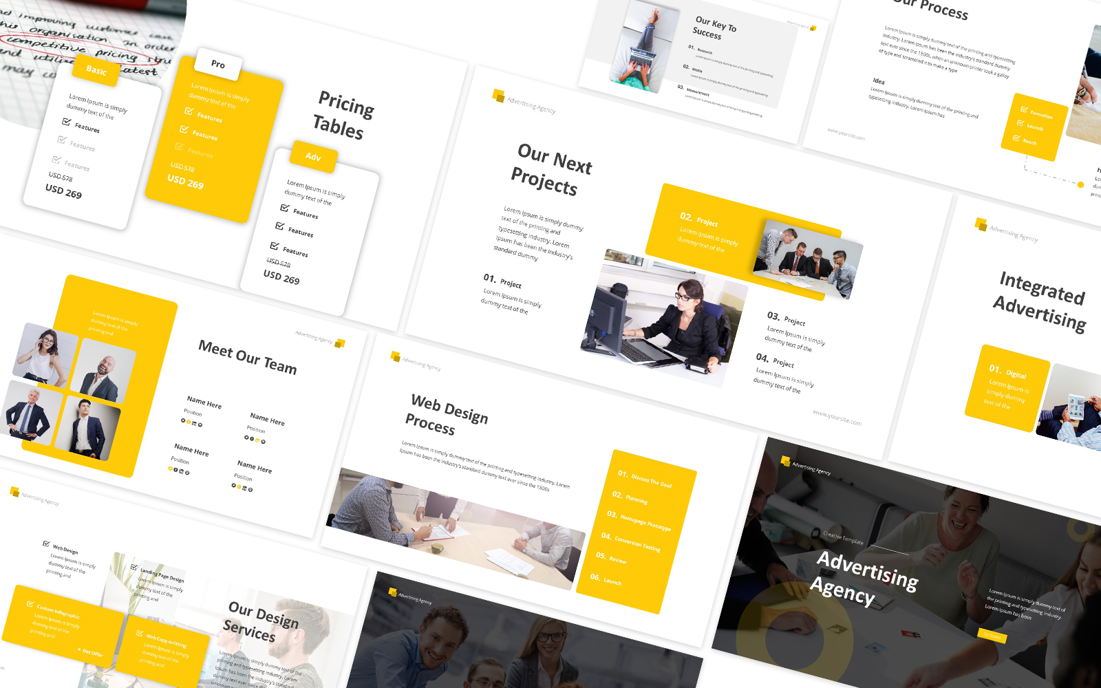 Advertising Agency Business Googleslides Template