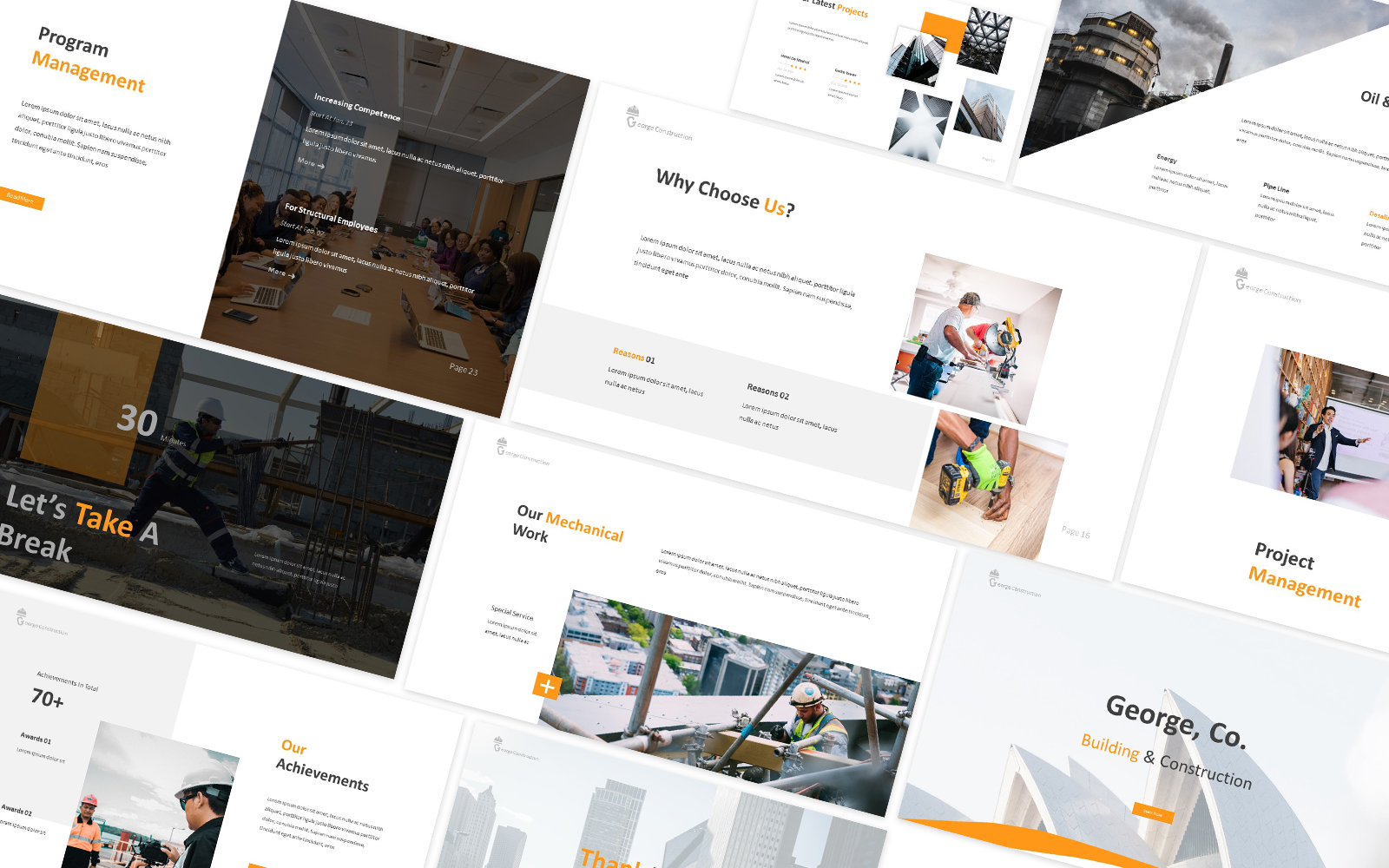 George Construction Powerpoint Template