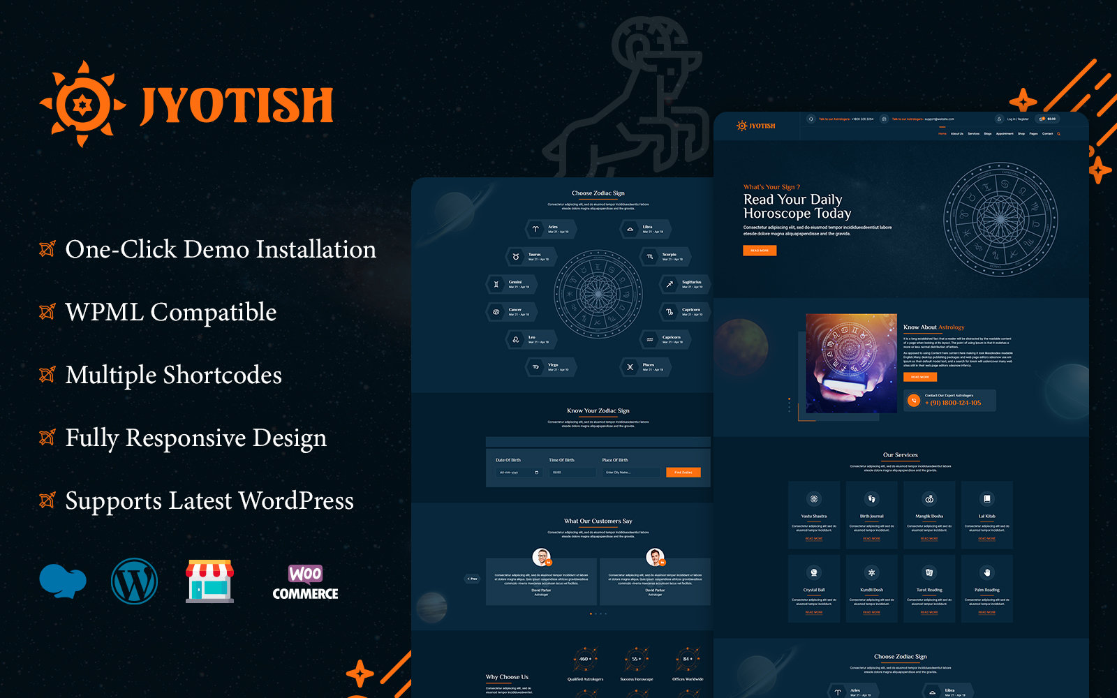 Jyotish - Horoscope and Astrology WordPress Theme