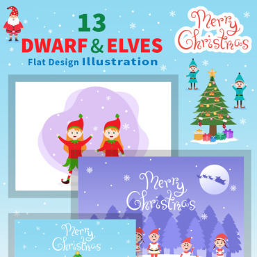 Christmas Dwarf Illustrations Templates 193922