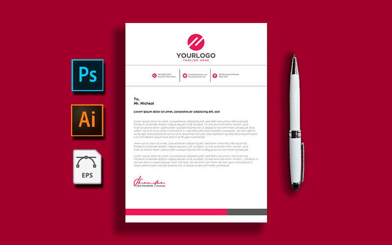 Letterhead Template Vol: 12 - Corporate Identity Template