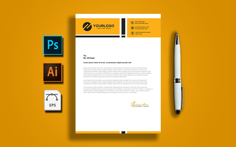 Letterhead Template Vol: 13 - Corporate Identity Template