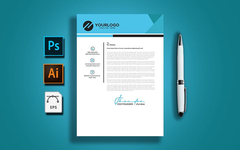 Letterhead Template Vol: 14 - Corporate Identity Template