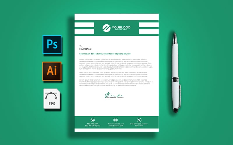 Letterhead Template Vol: 15 - Corporate Identity Template