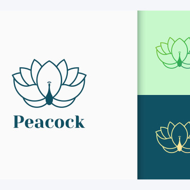 Peacock Flower Logo Templates 193937