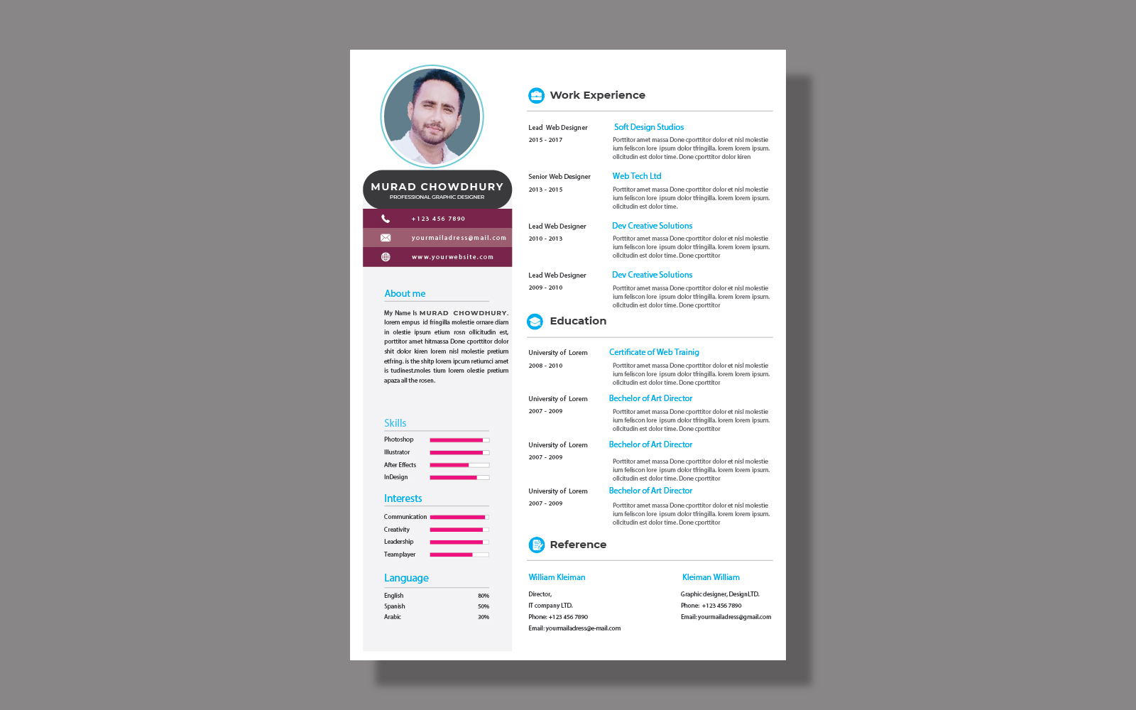 Minimal Modern Resume Template