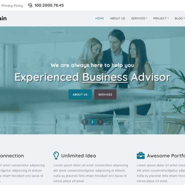 Agency Financial Responsive Website Templates 194189