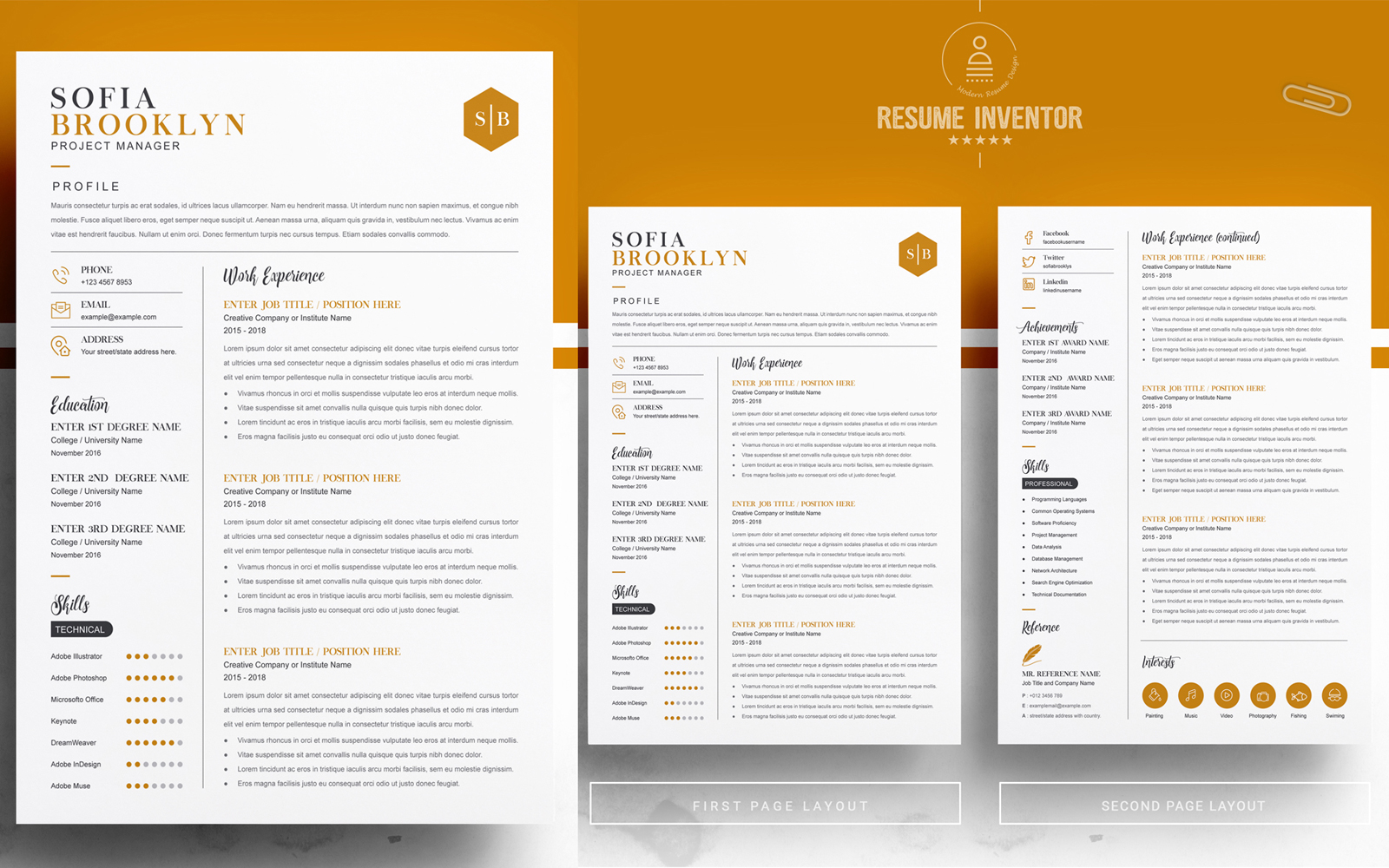 BROOKLYN / Resume Template