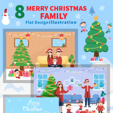 Christmas Children Illustrations Templates 194226