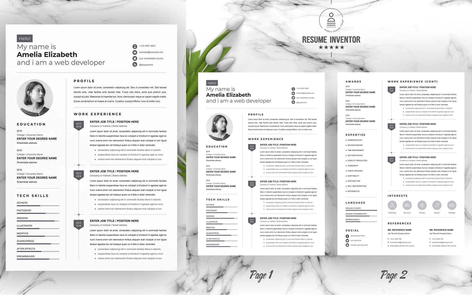 AMELIA / Professional Resume Template