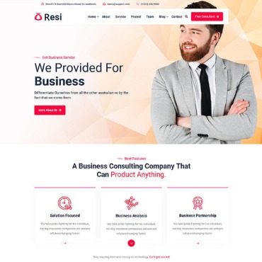 Agency Business Responsive Website Templates 194266